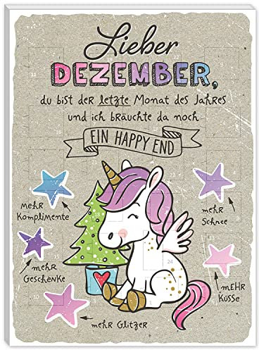 H:) PPY life Adventskalender mit Motiv „Einhorn“ | 26 cm x 35 cm, Schoko-Adventskalender, 75 g | Adventskalender Schokolade, Adventskalender Kinder, Adventskalender Mädchen | 51127
