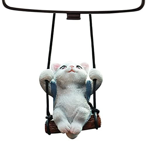Auto-Ornament für Schaukeln, für Auto, niedliche Katze – Orange/Britische Kurzhaar-Katze, Anhänger für Spiegel, Auto, Rucksack, Tasche