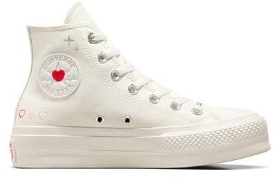 Converse Chuck Taylor All Star Lift Platform Y2K Heart Sneaker Beige da Donna A09114C