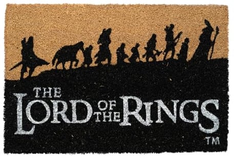 Grupo Erik: Zerbino Il Signore degli Anelli - Zerbino Ingresso Lord of the Ring, fabbricato con base in PVC antiscivolo, 40 x 60 cm, zerbino signore degli anelli ingresso, lotr gadget casa