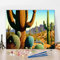 Peinture par numéros adultes avec pinceaux Cactus DIY Peinture par numéros Kits sur toile Peinture acrylique Désert Plante Artisanat pour la maison Décoration murale Cadeaux 40 x 50 cm (Sans cadre)
