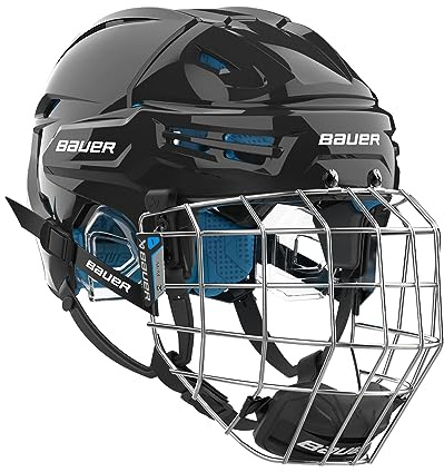 Bauer Re-Akt 65 Hockey Helmet Combo with Facemask, Senior (Small, Black)