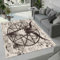 ROUSKI Schädel Teppich Wohnzimmer Schlafzimmer 3D Muster Design Gothic Totenkopf Teppiche rutschfest Waschbarer Kurzflor Teppich Grösse 140x200 cm Flauschig Weich Soft Home Outdoor Carpet Matte