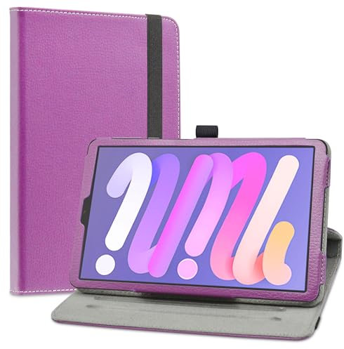 LiuShan Rotating Case for DOOGEE T20 Mini,360 Degree Rotation Stand PU With Cute Pattern Cover for DOOGEE T20 Mini/DOOGEE T20 Mini Pro/iPlay 50 mini Pro NFE Tablet 8.4 inch,Purple