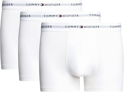 Tommy Hilfiger 3P Trunk Um0Um02761, Boxer, Uomo, Bianco (White/White/White), XL