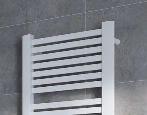 Ximax Badheizkörper K5 Mittenanschluss Weiß RAL 9003 - in gerader Ausführung und einer Kombination von vertikalen Trapezprofilen mit horizontalen Paneelrohren (1215 mm x 500 mm)