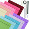 Krepppapier 10er Set Bunt,10 Rollen 25 x200cm Krepppapier Bunt mit 15 Blumendraht Grün,Floristenband,Doppelseitiges Klebeband,Lineal,Nähgarn,Krepppapier Blumen Basteln