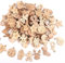 HERZNONE 200pcs Streudeko Weihnachtsdeko mini Holzscheiben f.Weihnachten (dunkel-C)