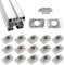 Lyeteung 15 Stücke 40 Serie M8 T-Nutmuttern, Hammerkopfmutter, Tropfen-in T-Nut-Muttern, für Europäische Standard 40 Serie T-Nut-Aluminium-Extrusionsprofil