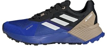 adidas Men's Terrex Soulstride RAIN.RDY Trail Running Shoes, Semi Lucid Blue/Grey One/Blanch Cargo, 9.5 UK