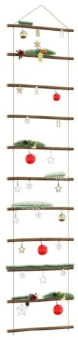 Homgoday Decorazione da parete a forma di scala 50 x 200 cm ramo naturale albero di Natale per decorazione casa ufficio feste