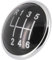 Recambo Schaltknauf Kappe Emblem Abdeckung 6 Gang passend für VW Golf IV, 1J, 1997-2006, Plug & Play, schwarz - chrom