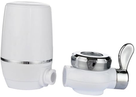 Mipcase 2pezzi Filtro Per Acqua Del Rubinetto Purificatore Acqua Con Filtri Ricambio in Ceramica Shell Abs Resistente Design Strati Portata Lavabile