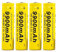 HUOYALU Rechargeable Battery Pack 3.7V 9900 mAh High Capacity lithium Ions Battery, Top with Button for Package
