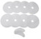 Springwillfly Tumble Dryer Exhaust Filter Set 10 Pieces for DHB7VTDW DHB7VTDB TD3CNBW Models Air Intake Microfibre Cloth White Round Square