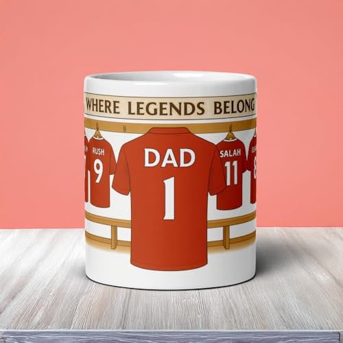 Legend Dad Mug – Liverpool Football Gift for Dad – Anfield-Inspired Father's Day Mug – Soccer-Themed Coffee Cup – Birthday Gift for Him – Where Legends Belong Design
