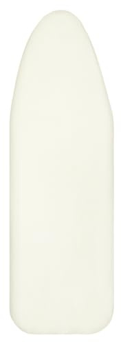 LUKDUNG Ironing Board Cover, Cotton Ironing Board Cover, Ironing Board Cover with Elastic for Steam Ironing Station, Suitable for Ironing Boards 110-115 cm x 30-35 cm, Ivory White