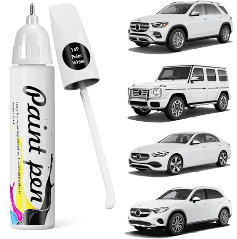 149 Polarweiß Auto Kratzer Reparaturstift, Kompatibel mit Mercedes-Benz | Schnelle & Einfache Kratzerbehebung für Modelle C/E/S/G/CLA/CLE/GLA/GLB/GLC/GLE/GLS/EQB/EQE