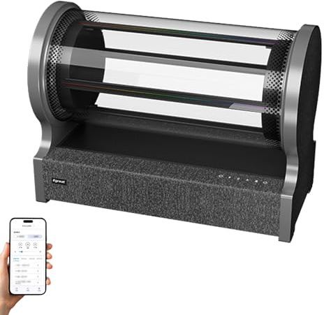 Altavoz Bluetooth con control de aplicación, pantalla holográfica 3D, ángulo y brillo ajustables, múltiples modos para dormitorio, oficina o fiesta