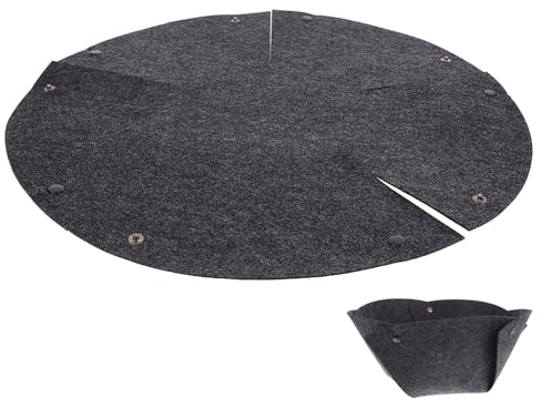 Roleader 4Pcs 12-Inch Fabric Planter Basket Liners Reusable Felt Inserts for Indoor Nursery Pots and Outdoor Hanging Plant Baskets
