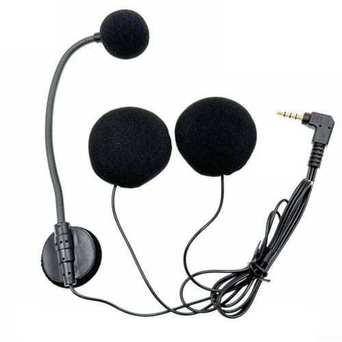MKTOLHUs Microfono per cuffie a mezzo casco da moto, con filo rigido e cavo flessibile, set audio da 77 cm per sistemi di interfono Cardo, asta microfono con cancellazione del rumore trasparente (A)