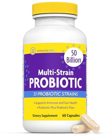 InnovixLabs Multi Strain Probiotics for Women & Men (60 Capsules)