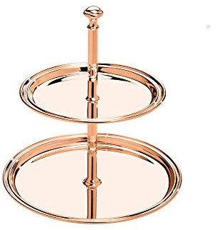Zilverstad 8985430K Étagère Elegance, 2-Fach, verkupfert, Metall, kupferfarben, 22 x 22 x 23 cm
