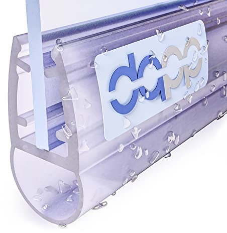 DQ-PP Duschdichtung 50cm – für 3,5mm - 5mm Glastür Stärke – UK06 – Wasserablaufprofil Wasserabweisprofil – Duschabdichtung Duschwand – Ersatzteile für Duschkabine – Transparent