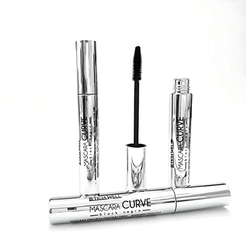 Push up Volumen-Mascara, Wimperntusche geeignet für Wimpernverlängerungen, da wasserlöslich, für definierte, tiefschwarze Wimpern, vegan, tierversuchsfrei