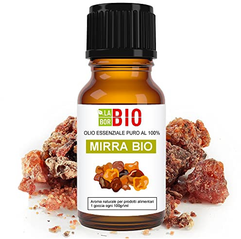 Mirra Bio Olio essenziale 100% Puro 5 ml - Uso interno Terapeutico Alimentare Diffusori Aromaterapia Cosmetica Cucina - Laborbio