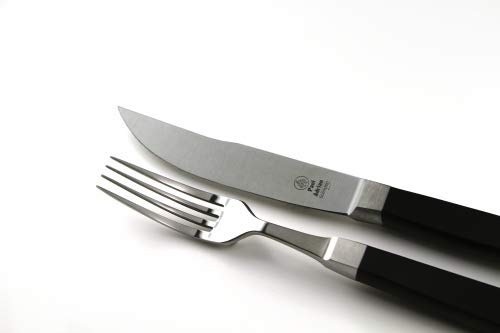 Paul Adrian Solingen Steakbesteck 12tlg. Steak Messer Gabel Grillbesteck Pizzabesteck Set Schwarz