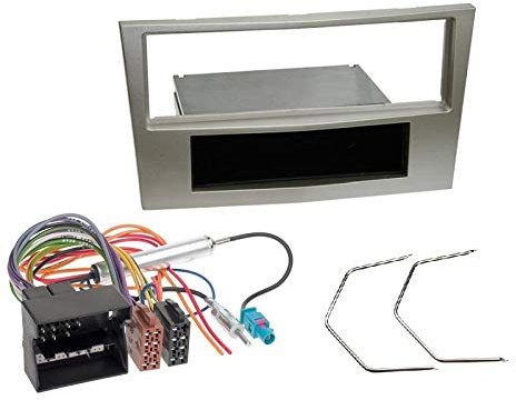 1 Din Radio Einbauset Blende Radioanschlusskabel Antennenadapter für Opel Corsa D (S-D) Satin Stone