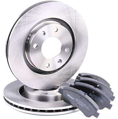 RIDEX Kit de discos de freno y pastillas 3405B0014 Eje delantero sin tornillos ventilado