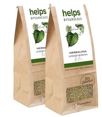 HELPS INFUSIONES - Infusión De Hierbaluisa A Granel. Digestiva Y Carminativa, Favorece Expulsión De Gases. Bolsa A Granel De 50 Gramos. Pack de 2