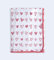 Ti TIN | weiche, saugfähige Babydecke, 80x80 cm | Baby- Schlafsack oder Krabbeldecke aus 100% Baumwolle mit doppellagigen Stoff, Babydecke fürs Auto, Wiege, Kinderwagen, etc,Motiv: Herz, Farbe: rosa