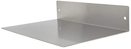 Mitus Schweberegal zur Wandmontage, 20,3 x 30,5 cm, robust, industriell, modern, gebürsteter Edelstahl