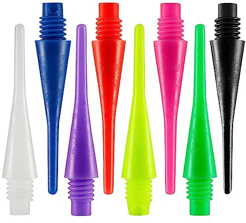 Bull's NL Longlife Long Pixel Tip Softdart Spitze 1000 Stück Soft Tips 2BA Gewinde Ersatzspitzen Softdart Spitzen Lang (Rot)