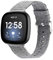 Ruentech Kompatibel mit versa 3/Sense Armband Stoff Gewebtes Nylon Ersatzarmband Atmungsaktives Lightwight Band Armbänder Zubehör (Dunkelgrau)