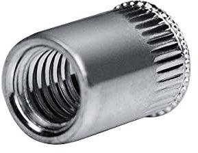 GOEBEL® - 250 x Blindnietmuttern Nietmuttern M10 Edelstahl A2 (V2A) (Ø x L) 12,9 x 19,5 mm Blindmuttern Senkkopf Rundschaft gerändelt Schaftende offen Einziehmutter Einnietmuttern