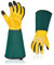 Vgo... 1 Paar Gartenhandschuhe aus Leder, Sicherheitshandschuhe, lange Ärmel, durchstichsicher, dornensicher, rutschfest(CA7472)
