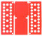 DIYWORK Quick Clothes Planche pliante en plastique pour t-shirts et pulls Rouge 48 x 40 cm
