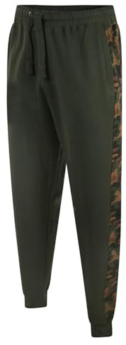 KAM Big & Tall Khaki Camo Side Panel Joggers - Men's, 4XL (KJ236007384XLU00)