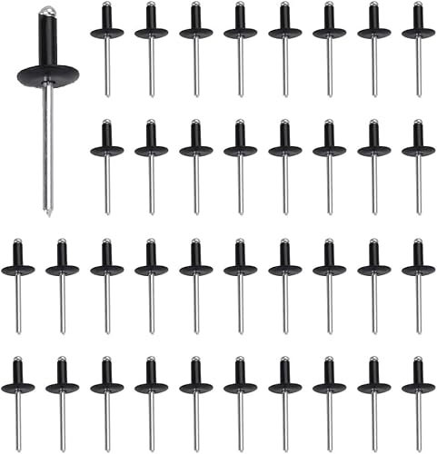 WENRERO 40 Stück Blind Rivets Aluminium Niet M4.8 * 12 * 16 Blindnieten Popnieten Alu Blindnieten Offenes Ende Groß Flansch Blindniete Langlebig Aluminium Blindniet für Bau, Automobil, Möbel