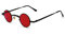 besbomig Steampunk Herren Damen Retro Sonnenbrille Runde - Hippie Klein Rave Brille 70er 80er 90er Jahre Accessoires Partybrille Fasching Karneval Ovale Hip Hop Lustige Brillen