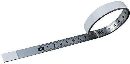 Perfeclan Selbstklebendes Maßband, zum Aufkleben, 6m Links Nach Rechts, Stahllineal Selbstklebendes, Skalenbandmaß aus Stahl für Vermessung Werkbänke, Holzbearbeitungswerkzeug, Tischsäge