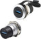 PENGLIN Lot de 2 prises encastrables USB 3.0, USB rond type A femelle vers femelle, montage panneau USB