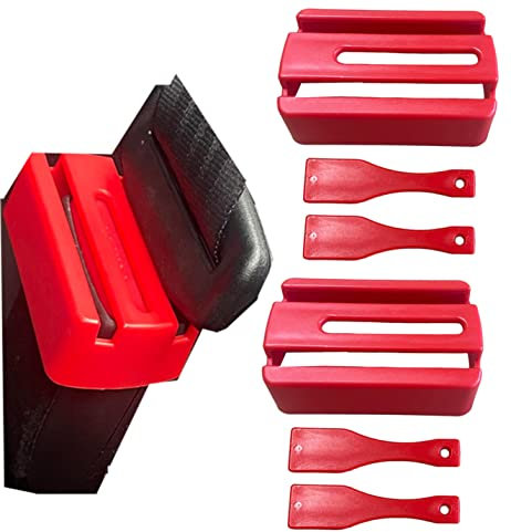 HowseHold Seat Belt Buckle Guard Cover 2 Pack & 4 Release Keys | Universal Fit, Prevents Kids & Disabled Passengers Unbuckling Seat Belts (2x Red Buckle Guards) Sea Belt Lock
