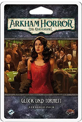 Fantasy Flight Games, Arkham Horror: LCG – Glück und Torheit, Szenario-Erweiterung, Expertenspiel, Kartenspiel, 1-4 Spieler, Ab 14+ Jahren, 45 Minuten, Deutsch, Mehrfarbig, Bunt