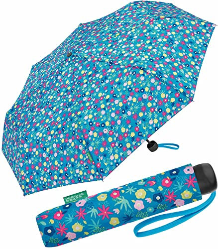 Benetton Taschenschirm Super Mini Millefleur - Diva Blue