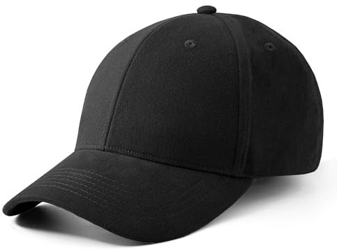 Artexia Baseball Cap Herren - Baumwolle Kappe Herren und Cap Damen - Basecap Herren Schwarz